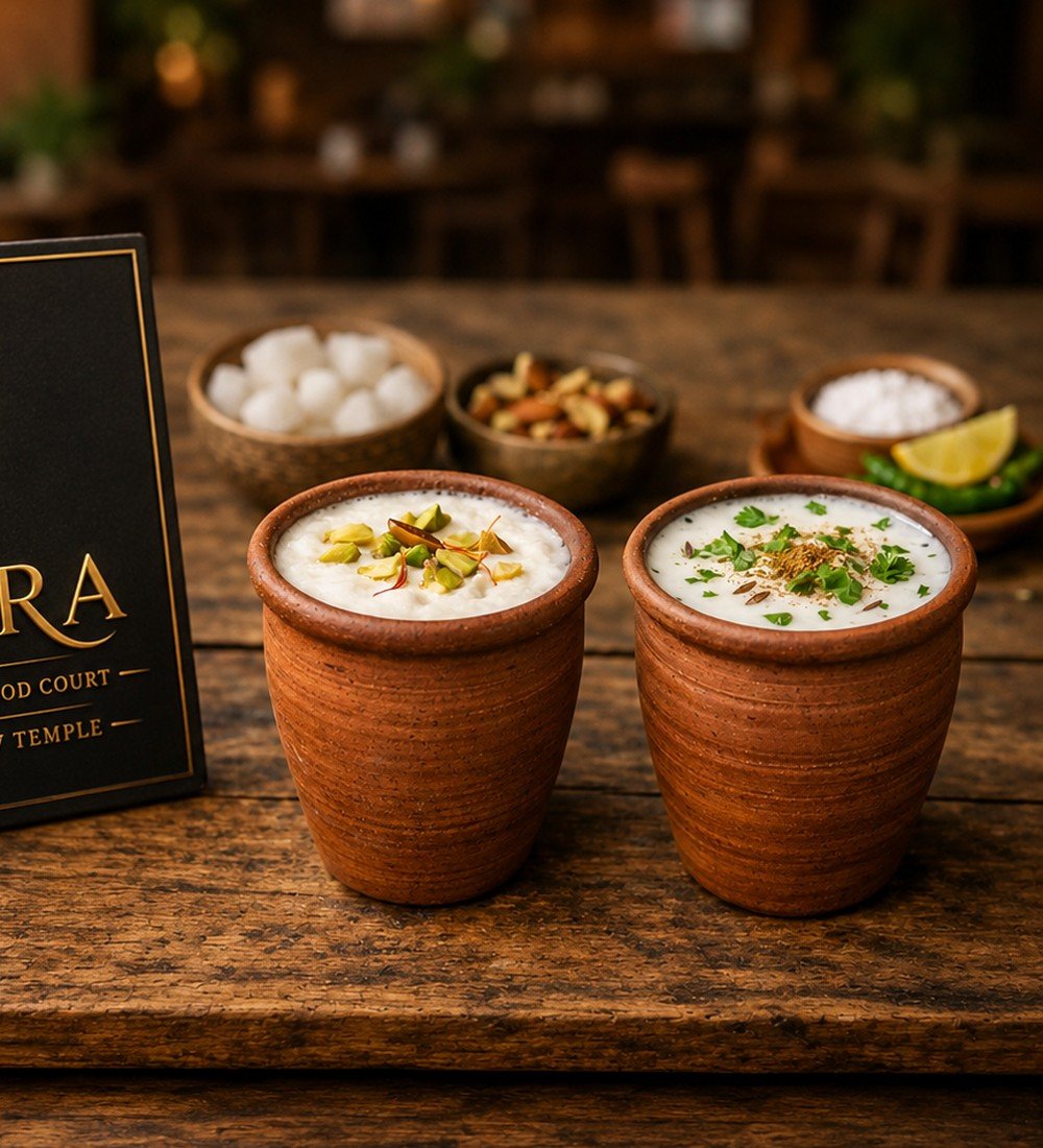 Traditional Indian beverage served at Omkara